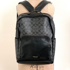 COACH コーチ シグネチャー レザー ブラック バックパック F38755
