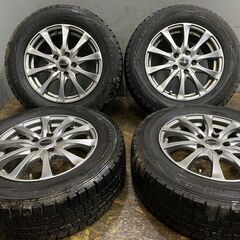 【DUNLOP WINTER MAXX WM01 215/65R16】スタッドレス【Exsteer 16インチ 6.5J5HPCD114.3+53】2018年製 エリシオン等　(VTC500) クレジットカード QRコード決済可能