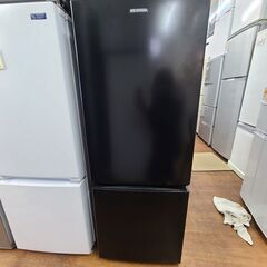 お買い得品‼　●51●　アイリスオーヤマ　２ドア冷蔵庫　NRSD-16A-B　2019年製　１５６L　ブラックカラー　【リサイクルショップどりーむ天保山店】