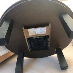 木製の丸いテーブル　コタツにもなります‼︎の画像