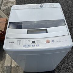 ●23区及び周辺地域に無料で配送、設置いたします●ほぼ新品　アクア　洗濯機　AQW-S45J 4.5キロ　2021年製●AQA-2A