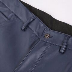 新品96-1フェイクレザーパンツメンズパンツレザーレザーライダースパンツバイクウェアの画像