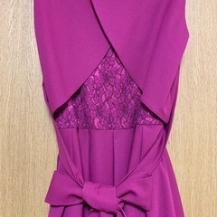 結婚式用　ドレス　ワインピンクの画像