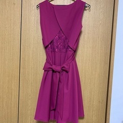 結婚式用　ドレス　ワインピンクの画像