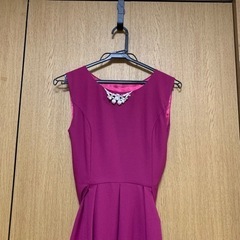 結婚式用　ドレス　ワインピンクの画像