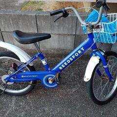 【中古】子ども自転車18インチ+補助輪、スタンド