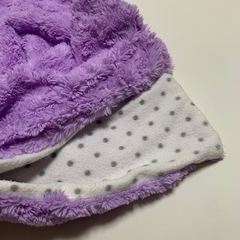 フリース　膝掛け　ゆめかわ　動物　パープル　紫色の画像
