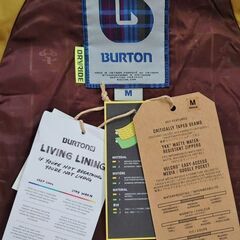 【美品】BURTONスノボジャケット茶チェック×グレー機能的の画像