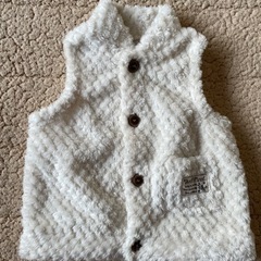 ボアベスト/ベビー/キッズ/50〜70センチ/ホワイト