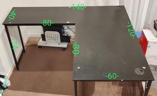 L字デスク パソコンデスク 勉強机 PCデスク オフィスデスク  ゲーミングデスク事務作業に。