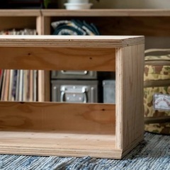 オープンシェルフ レコードボックス 収納 本棚 木箱 テレビ台日...