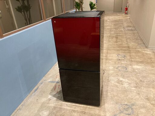 【1月中引き渡し希望】ユーイング 110L 2ドア冷蔵庫（ざくろレッド）