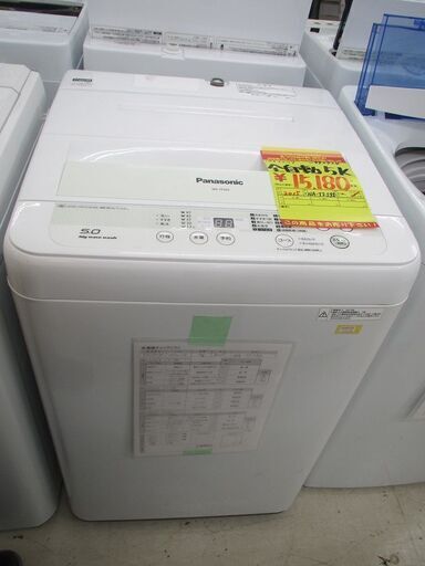 ＩＤ：Ｇ992924　パナソニック　全自動洗濯機５ｋ