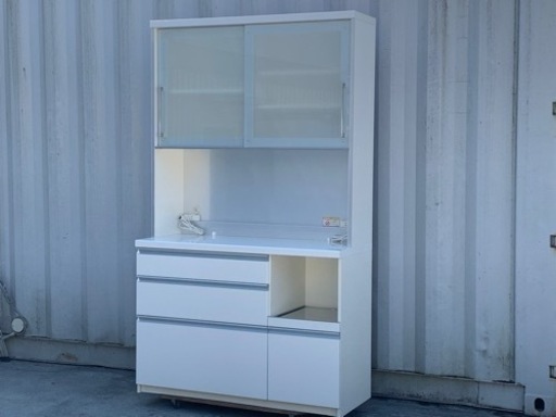 格安で！パモウナ◇レンジボード◇食器棚◇キッチン収納◇ダンパー付引出し