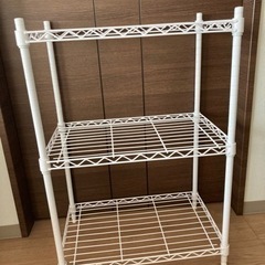 ✨無料✨スチールラック　メタルラック　収納ラック　白　3段