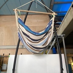 ハンモック ストライプ ブルー ブランコ マリン 子供部屋の画像