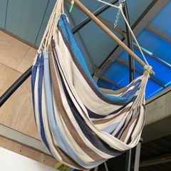 ハンモック ストライプ ブルー ブランコ マリン 子供部屋の画像