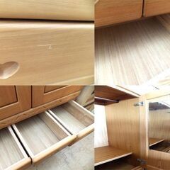 □メーカー不明◆タンスクローゼット 取っ手ハート ナチュラル 大型 収納 の画像