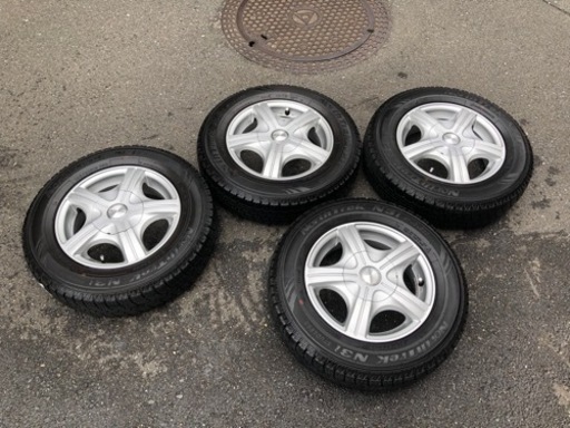 【ホイール付スタッドレスタイヤ4本】145/80R13 軽自動車