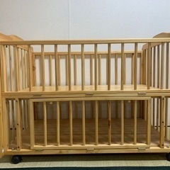 【再値下中】(KATOJI)木製ベビーベッド