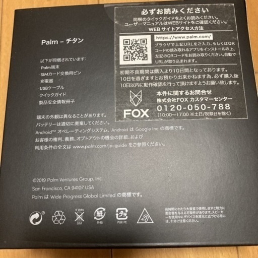 Palm  Phone チタン SIMフリー　PVG100E