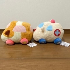 PUI PUI モルカー ほっこりいやされ でっかいぬいぐるみ　ポテト&救急モルカー　セットの画像