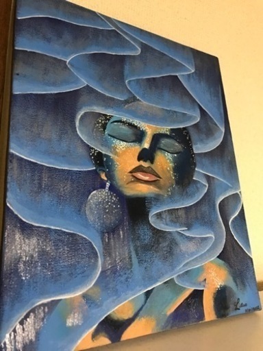 Blue Woman アクリル画