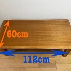 木製 長テーブルの画像