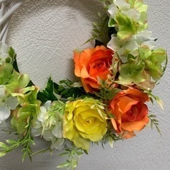 アーティフィシャルフラワー リースの画像