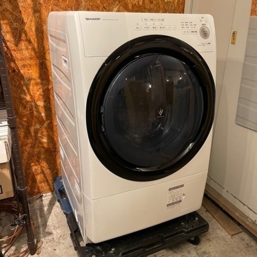 【売約済み】　美品！　2021年製　シャープ　SHARP ES-S7E ES-S7E-WL ドラム式洗濯乾燥機 ホワイト系 [洗濯7.0kg /乾燥3.5kg /ヒーター乾燥(水冷・除湿タイプ) /左開き]  検　プラズマクラスター　ヒーター乾燥　日立　HITACHI ドラム洗濯機　ドラム式洗濯機　BD-SV110 ドラム式洗濯乾燥機 ビッグドラム スリム ヒートリサイクル乾燥  BD-SV110 乾燥機　乾燥器　コンパクト