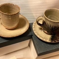唐津焼　ペアカップ&ソーサー