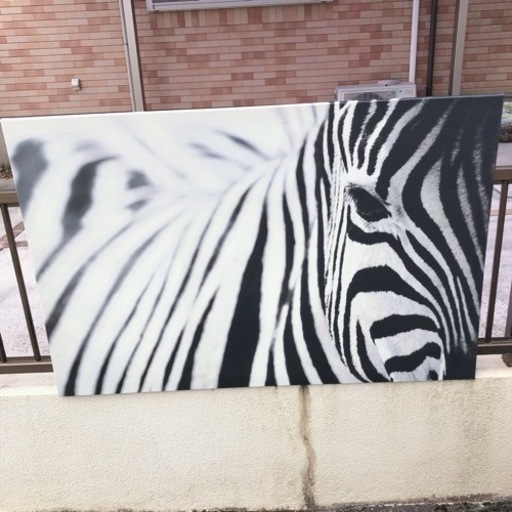 決まりました IKEA(イケア) PJATTERYDアート シマウマ 78×118cm