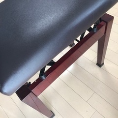 ピアノ椅子　ベンチ　こげ茶　高さ調整可能の画像