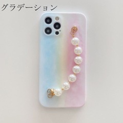 新品未使用　Marcydorn　パステルレインボーパールバンド付iPhone12ケースの画像