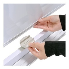 均一SALE:まとめ割:ホワイトボード　両面　イレーザー マグネット付 ストッパー付キャスター 回転式の画像