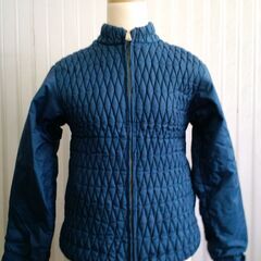 レーディース６０’ｓレトロダウンブルゾン（ブルー）の画像