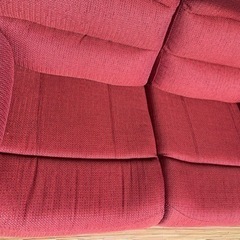 ニトリ電動リクライニングソファ 2人掛け ファブリック レッド