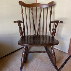 決まりました】木製アンティーク ロッキングチェアー
