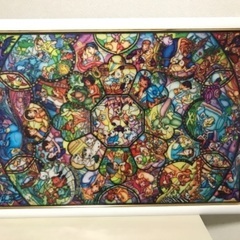 完成品フレーム入り ディズニー ステンドグラス風ジグゾーパズル