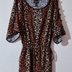 ヒョウ柄チュニックL【中古】