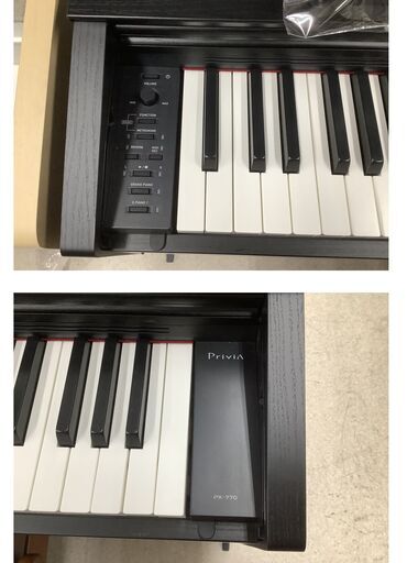 CASIO/カシオ 電子ピアノ Privia ブラックウッド調 88鍵 PX-770BK 2018年製 ACアダプタ付き【ユーズドユー