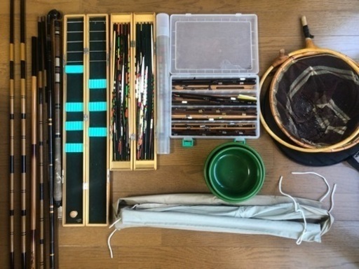 [値下げ]ヘラブナ釣りセット　竿、ウキ、ハリス他