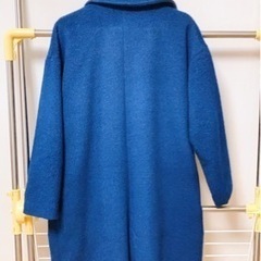 ロングコート　ブルー　フリーサイズの画像