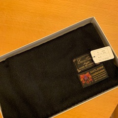 新品　カシミア100%マフラー　ドイツ製　黒　