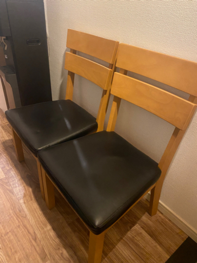木製ダイニングチェア2脚セット
