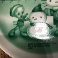 【USED】HELLO KITTY  キティ　トゥイティー　小皿　小僧寿司　2枚の画像