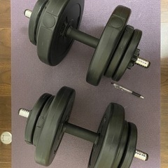 可変式  鉄人倶楽部 プラスチックダンベル15kg×2