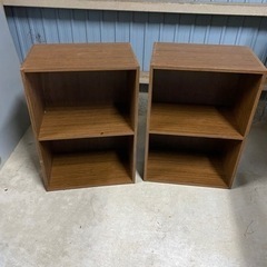 【決定】【中古品】訳あり！2段カラーボックスセットの画像