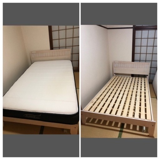 【最終値下げ】ニトリ コンセント付きセミダブルベッド マットレス