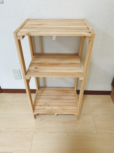 決まりました。木製3段ラック